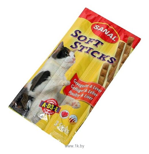 Фотографии Sanal Soft Sticks для кошек, со вкусом цыпленка и печени