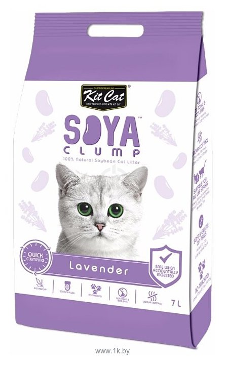 Фотографии Kit Cat Soya Clump Lavender 7л
