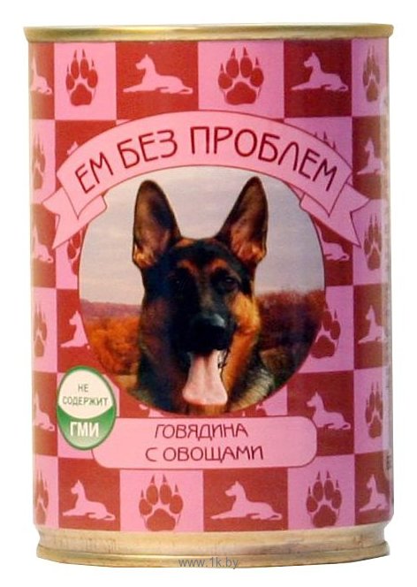 Фотографии Ем Без Проблем Консервы для собак Говядина с овощами (0.41 кг) 1 шт.