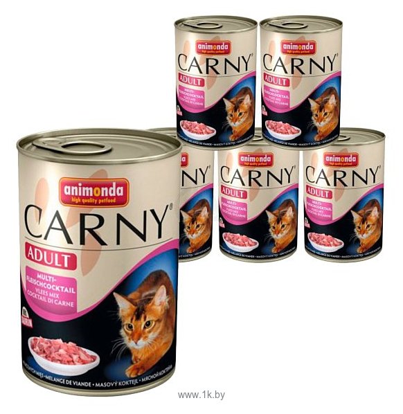 Фотографии Animonda Carny Adult для кошек с мультимясным коктейлем (0.4 кг) 6 шт.