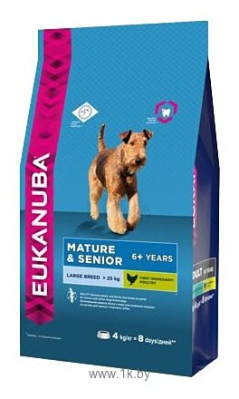 Фотографии Eukanuba (4 кг) Mature & Senior Dry Dog Food For Large Breed Chicken