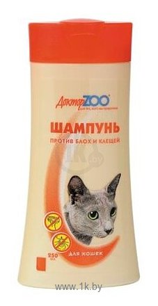 Фотографии Доктор ZOO Шампунь для кошек антипаразитарный 250мл
