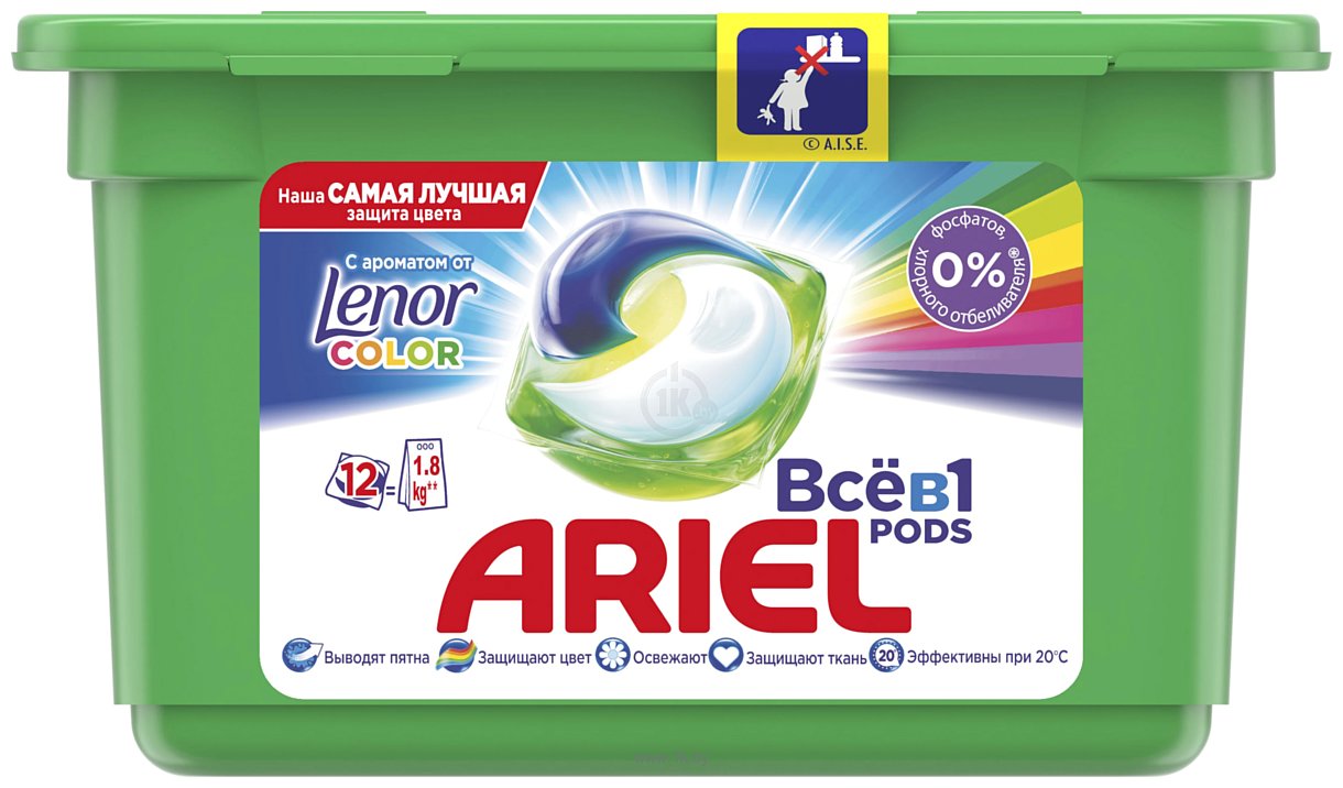 Фотографии Ariel 3 в 1 Touch of Lenor Fresh (12 шт)