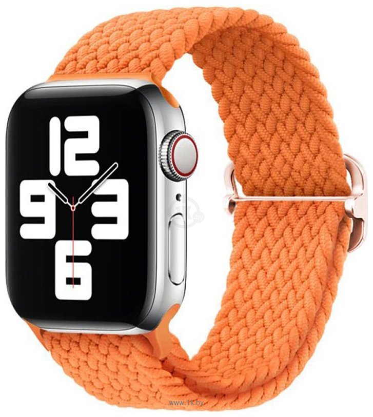Фотографии Rumi Wick из плетеного нейлона для Apple Watch 42/44/45mm (оранжевый)