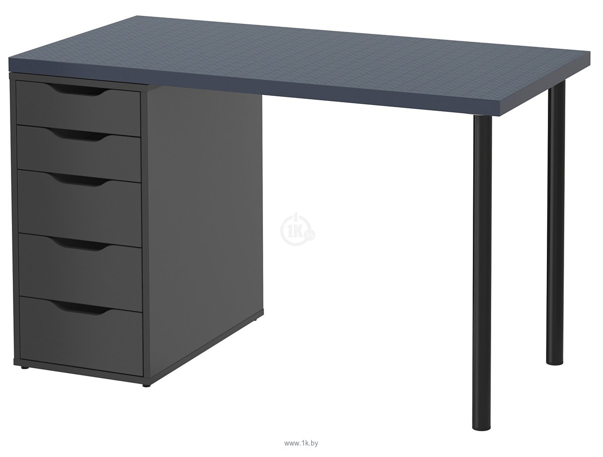 ЛИННМОН / Алекс стол, черно-коричневый