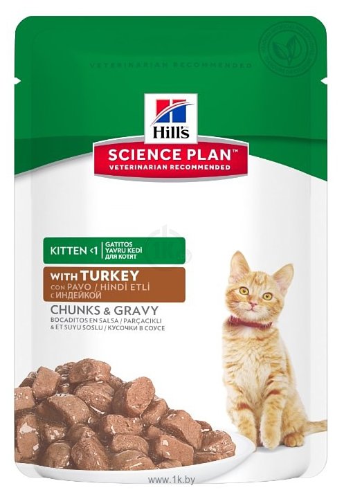 Фотографии Hill's (0.085 кг) 1 шт. Science Plan Kitten Healthy Development with Turkey Pouch