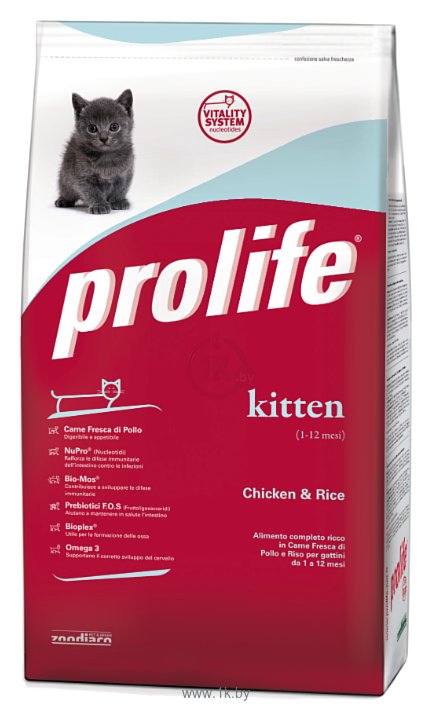 Фотографии Prolife Kitten с курицей и рисом (0.4 кг)