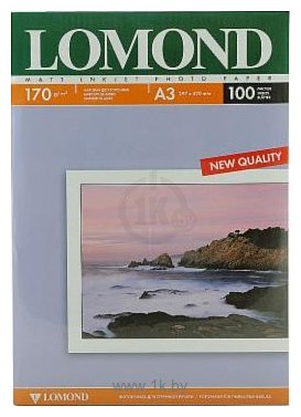 Фотографии Lomond Матовая двухстороняя А3 170 г/кв.м. 100 листов (0102012)