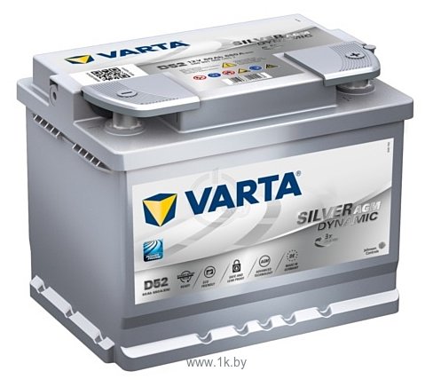 Фотографии VARTA SILVER Dynamic AGM D52 (60Ah)