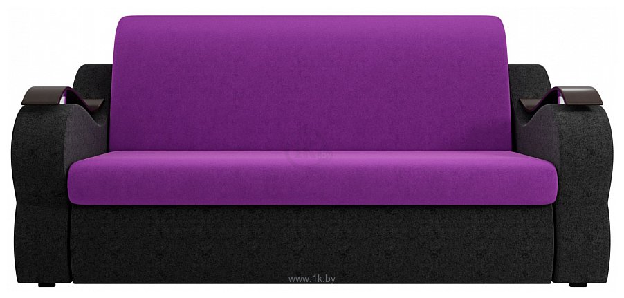 Фотографии Лига диванов Меркурий 100347 160 см (микровельвет, фиолетовый/черный)