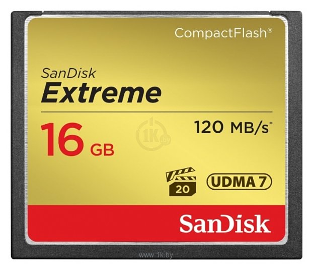 Фотографии Sandisk Extreme CompactFlash 120MB/s 16GB