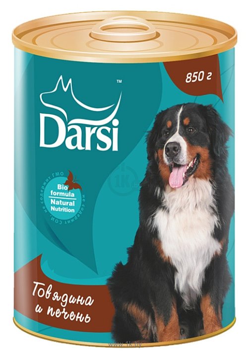 Фотографии Darsi (0.85 кг) 1 шт. Консервы для собак: говядина и печень