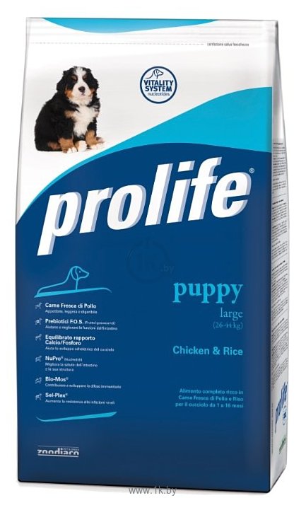 Фотографии Prolife Pupppy Large с курицей и рисом (12 кг)