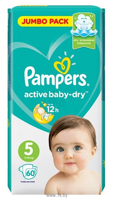 Фотографии Pampers Active Baby-Dry 5 Junior (60 шт.)