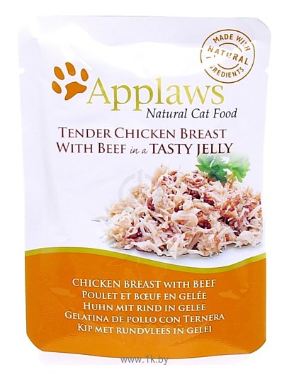 Фотографии Applaws Cat Pouch Tender Chicken Breast with Beef in a tasty jelly (0.07 кг) 1 шт.