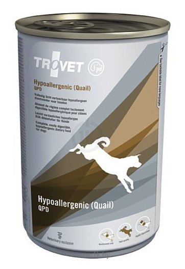 Фотографии TROVET (0.4 кг) 1 шт. Dog Hypoallergenic QPD (Quail) canned