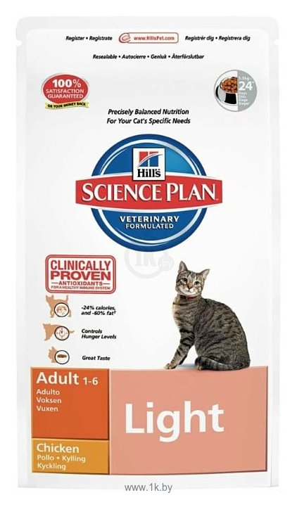 Фотографии Hill's (10 кг) Science Plan Feline Adult Light Chicken