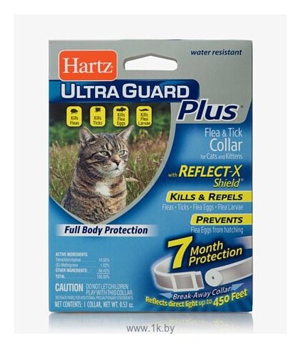 Фотографии Hartz UltraGuard Plus ошейник для кошек и котят со светоотражающей полосой 27 см