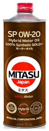 Фотографии Mitasu Gold Plus Hybrid 0W-20 SP GF-6A 1л
