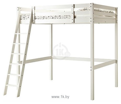Фотографии Ikea Стуро 213x153 (кровать-чердак, белая морилка) (702.420.86)