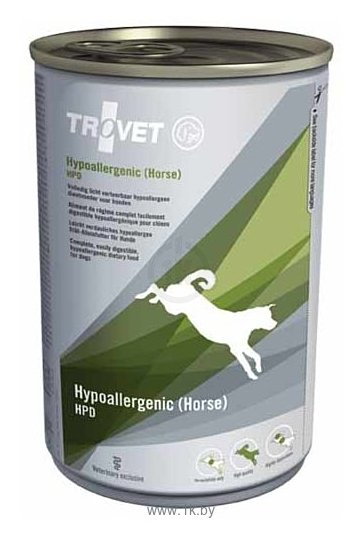 Фотографии TROVET (0.4 кг) 1 шт. Dog Hypoallergenic HPD (Horse) canned