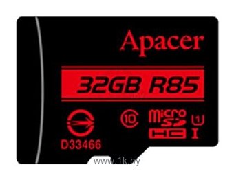 Фотографии Apacer microSDHC Card Class 10 UHS-I U1 (R85 MB/s) 32GB + SD adapter