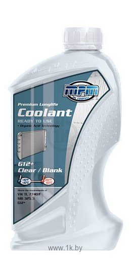 Фотографии MPM Premium Longlife Coolant -40°C G12+ Blanc (86001CBL) 1л