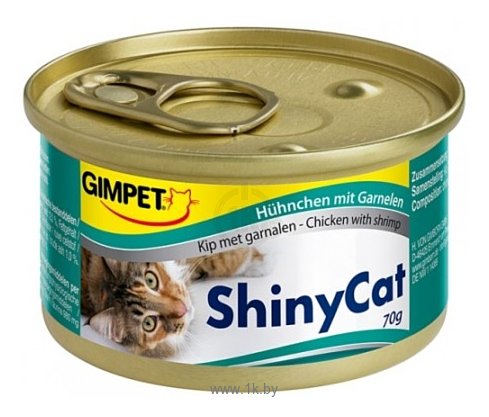 Фотографии GimCat ShinyCat с курочкой и креветками (0.07 кг) 1 шт.