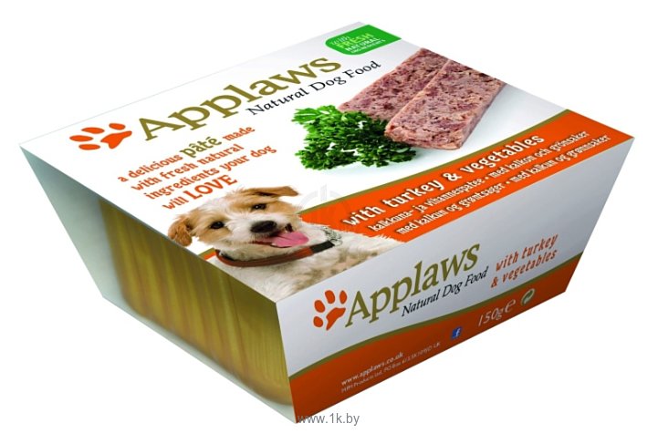 Фотографии Applaws Dog Pate with Turkey & Vegetables (0.150 кг) 7 шт.