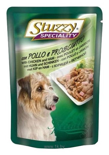 Фотографии Stuzzy Speciality Dog с курицей и ветчиной (0.1 кг) 1 шт.