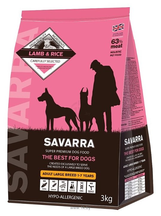 Фотографии SAVARRA (3 кг) Adult Large Breed Ягненок и рис