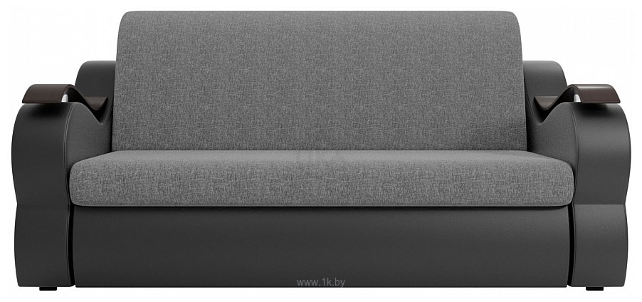 Фотографии Лига диванов Меркурий 100355 100 см (рогожка серый/экокожа черный)