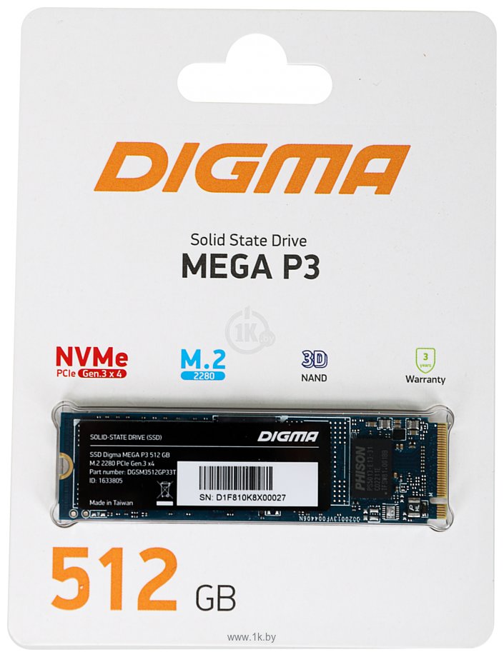 Фотографии Digma Mega P3 512GB DGSM3512GP33T