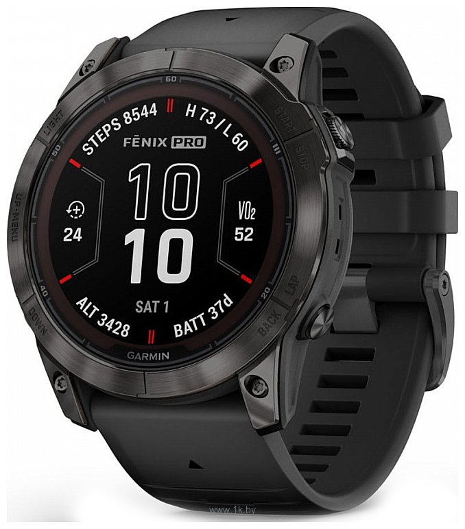 Фотографии Garmin Fenix 7X PRO Sapphire Solar Titanium DLC (010-02778-11)