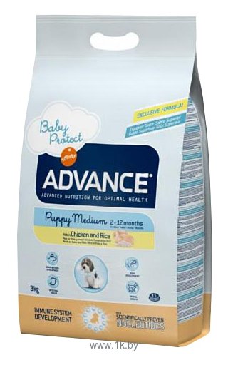 Фотографии Advance Puppy Medium курица и рис (3 кг)