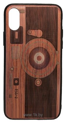 Фотографии Case Wood для Apple iPhone X (палисандр, фотоаппарат)