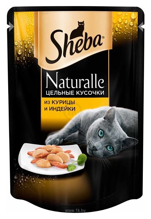 Фотографии Sheba Naturalle цельные кусочки из курицы и индейки (0.08 кг) 1 шт.