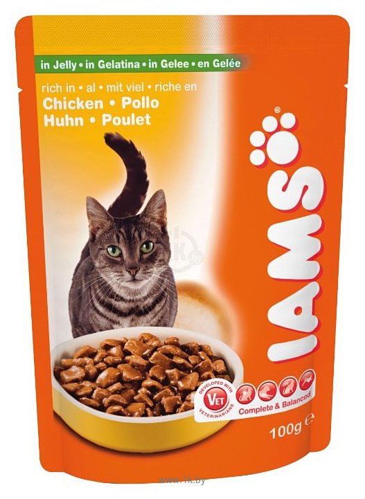 Фотографии Iams Cat Pouch Adult with Rich in Chicken in Jelly (0.1 кг) 1 шт.