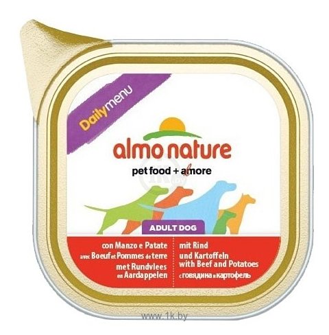Фотографии Almo Nature DailyMenu Bio Pate Adult Dog Beef and Potatoes (0.1 кг) 1 шт.