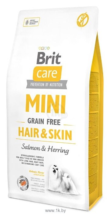 Фотографии Brit (7 кг) Care Mini Hair & Skin Salmon & Herring
