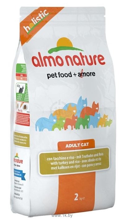 Фотографии Almo Nature (2 кг) Holistic Adult Cat Turkey and Rice