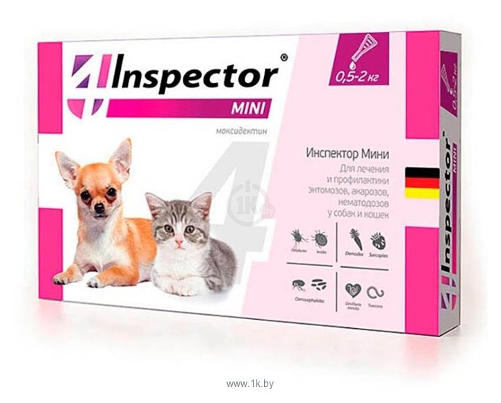 Фотографии Inspector mini капли для собак и кошек 0,4 мл