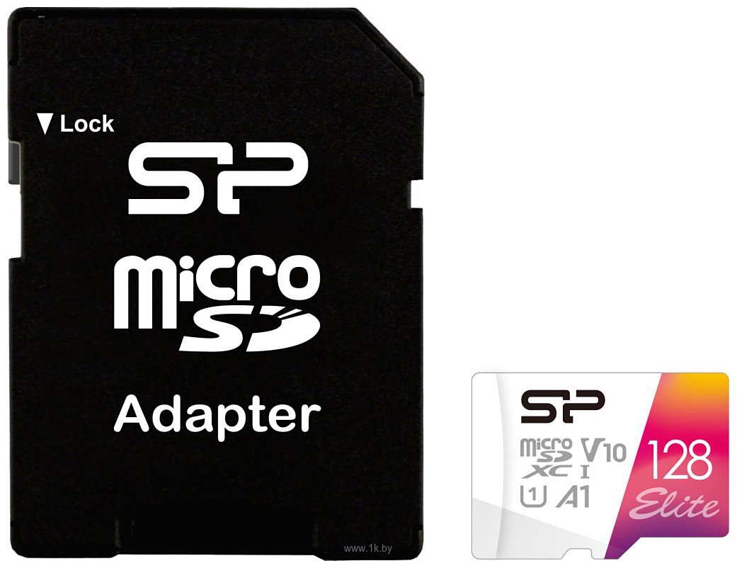 Фотографии Silicon Power Elite microSDXC SP128GBSTXBV1V20SP 128GB + SD adapter