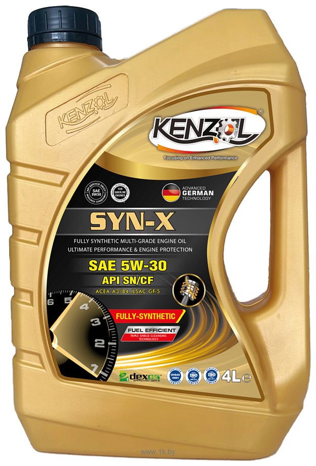 Фотографии Kenzol Syn-X SAE 5W-30 API SN 4л