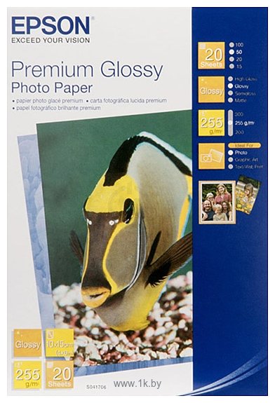 Фотографии Epson Premium Glossy Photo Paper 10x15 20 листов (C13S041706)