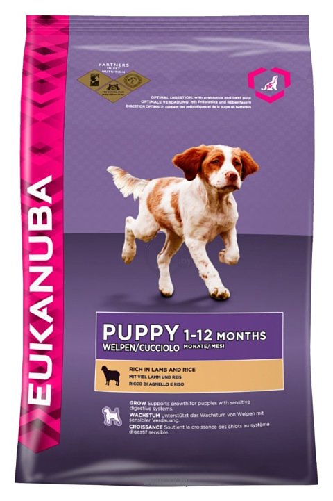 Фотографии Eukanuba Puppy Dry Dog Food All Breeds Rich in Lamb & Rice (15 кг)