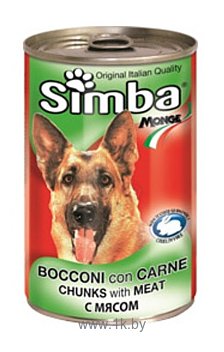Фотографии Simba Консервы Кусочки для собак Мясо (1.23 кг) 1 шт.