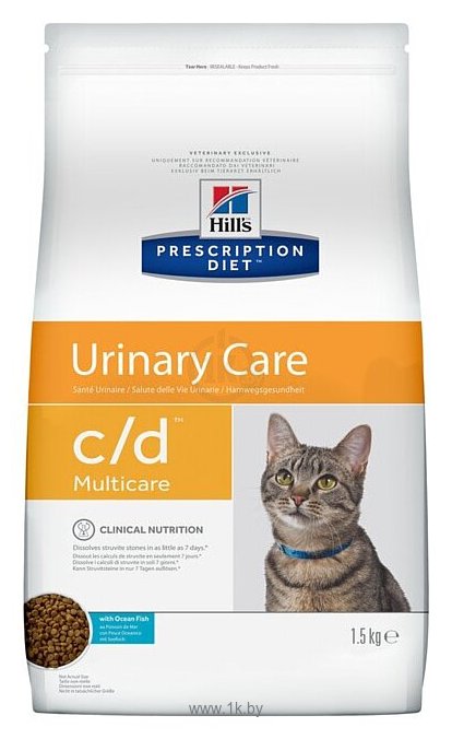 Фотографии Hill's Prescription Diet C/D Multicare Feline with Ocean Fish dry (1.5 кг)