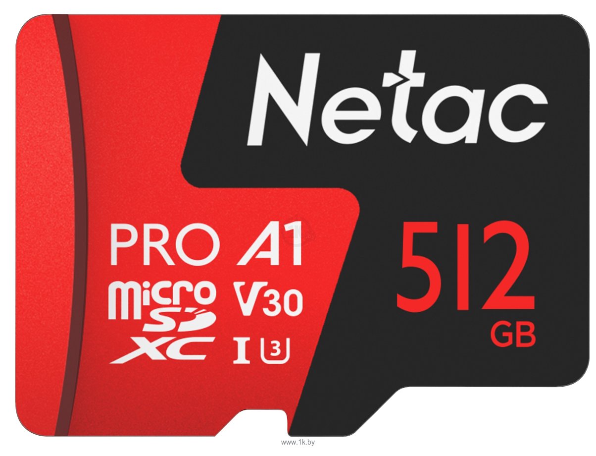 Фотографии Netac MicroSDXC 512GB V30/A1/C10 Netac P500 Extreme Pro с адаптером