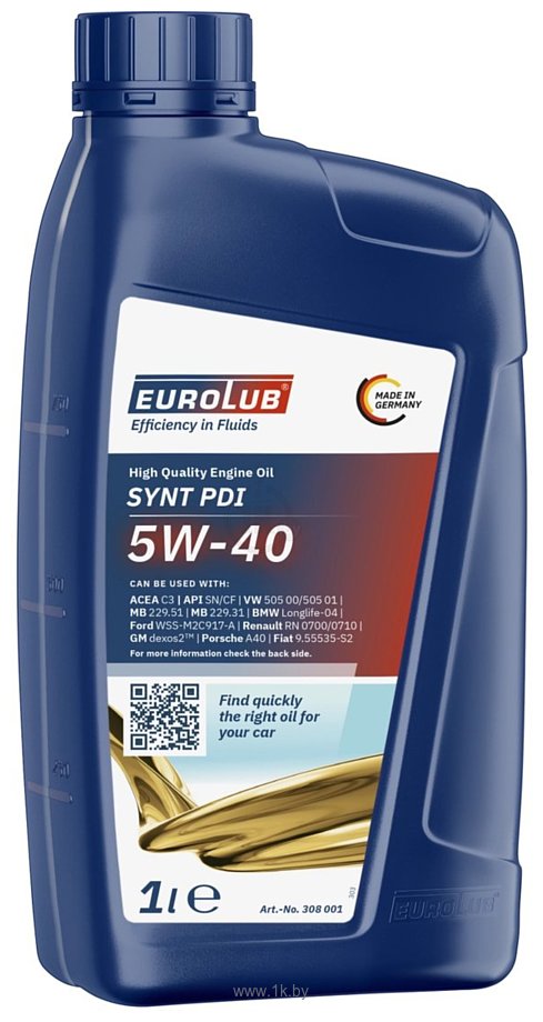 Фотографии EUROLUB Synt PDI 5W-40 BMW LL-04 1л
